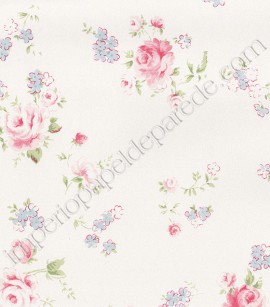 PÁG. 32 - Papel de Parede Vinílico Fragrant Roses (Chinês) - Floral Delicado (Tons de Rosa/ Azul/ Gelo)