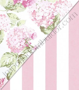 PÁG. 33 - Papel de Parede Vinílico English Florals (Inglês) - Cacho Floral (Tons de Rosa/ Branco/ Levíssimo Relevo)