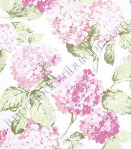 PÁG. 33 - Papel de Parede Vinílico English Florals (Inglês) - Cacho Floral (Tons de Rosa/ Branco/ Levíssimo Relevo)