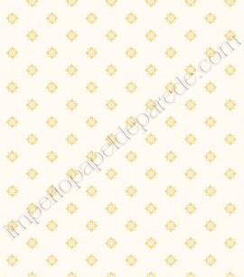 PÁG. 34 - Papel de Parede Vinílico Casabella (Americano) - Flores Simétricas (Branco/ Amarelo Claro)