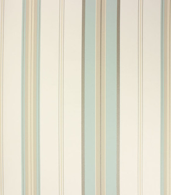 PÁG. 36 - Papel de Parede Vinílico Classic Stripes (Americano) - Listras (Verde Acinzentado/ Tons de Bege/ Detalhes com Brilho)
