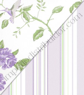 PÁG. 37 - Papel de Parede Vinílico English Florals (Inglês) - Floral (Tons de Lilás/ Leve Verde/ Leve Relevo)