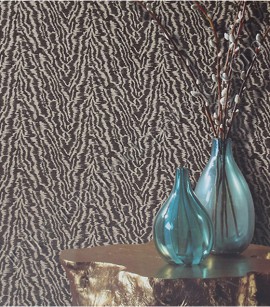 PÁG. 38 - Papel de Parede Vinílico Bright Wall (Americano) - Animal Print (Cinza Escuro/ Prata Velho)