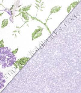 PÁG. 38 - Papel de Parede Vinílico English Florals (Inglês) - Efeito Manchado (Lilás)