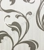 PÁG. 38 - Papel de Parede Vinílico Futura (Italiano) - Arabesco com Relevo  (Gelo/ Cinza Chumbo/ Detalhes com Brilho)