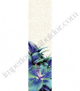 PÁG. 40 - Painel de Parede Vinílico Roberto Cavalli Home (Italiano) - Orquídea Azul (Orchidea Blu)