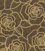 PÁG. 40 - Papel de Parede Vinílico Bling (Americano) - Contorno Rosas (Café/ Ouro)