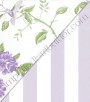 PÁG. 40 - Papel de Parede Vinílico English Florals (Inglês) - Listras Largas (Lilás/ Branco)