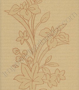 PÁG. 42 - Papel de Parede Vinílico Fantasy (Italiano) - Floral (Bege/ Cobre/ Brilho Metálico)