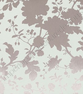 PÁG. 43 - Papel de Parede Vinílico Bright Wall (Americano) - Silhueta Floral (Gelo/ Prata Velho)