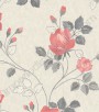 PÁG. 44/45 - Papel de Parede Vinílico Motivi (Italiano) - Rosas Vermelhas (Gelo/ Cinza Chumbo/ Tons de Vermelho/ Leve Brilho)