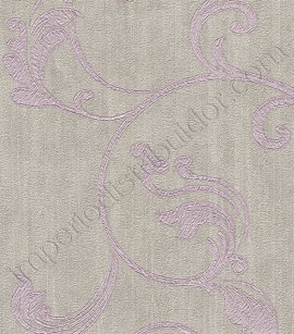 PÁG. 45 - Papel de Parede Vinílico Vanity (Italiano) - Arabesco (Prata Velho/ Lilás Metálico/ Detalhes Metálicos/ Detalhes com Brilho Glitter)