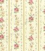 PÁG. 46 - Papel de Parede Vinílico Fragrant Roses (Chinês) - Listras Florais (Rosa Antigo/ Creme/ Ocre/ Verde)