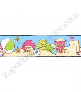 PÁG. 47 - Faixa Vinílica Candice Kids (Americano) - Praia (Colorido)
