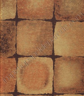 PÁG. 49 - Papel de Parede Vinílico Bling (Americano) - Azulejos (Chocolate/ Ouro Velho/ Avermelhado)