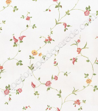 PÁG. 50 - Papel de Parede Vinílico Fragrant Roses (Chinês) - Floral Delicado (Vermelho/ Amarelo/ Branco/ Verde)