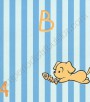 PÁG. 50 - Papel de Parede Vinílico Kawayi (Chinês) - Bichinhos e Listras (Tons de Azul/ Colorido)