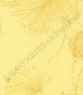 PÁG. 51 - Papel de Parede Vinílico Vie del Centro (Italiano) - Floral Estilizado (Tons de Amarelo)