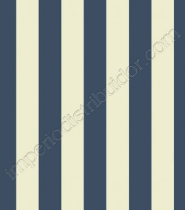 PÁG. 53 - Papel de Parede Vinílico Ashford Stripes (Americano) - Listras (Creme/ Azul Petróleo)