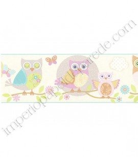 PÁG. 55 - Faixa Vinílica Decorativa Just 4 Kids (Inglês) - Corujas (Bege/ Colorido)