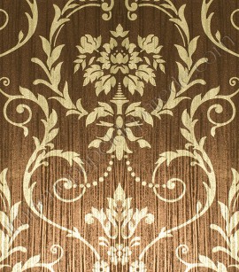 PÁG. 57 - Papel de Parede Vinílico Bright Wall (Americano) - Colonial (Marrom/ Dourado/ Detalhes com Efeito Amassado e Brilho Metálico)