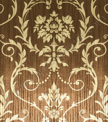 PÁG. 57 - Papel de Parede Vinílico Bright Wall (Americano) - Colonial (Marrom/ Dourado/ Detalhes com Efeito Amassado e Brilho Metálico)