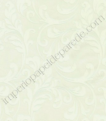 PÁG. 57 - Papel de Parede Vinílico Roberto Cavalli (Italiano) - Arabesco (Pérola/ Branco/ Efeito com Glitter)