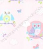 PÁG. 58 - Papel de Parede Vinílico Infantil Just 4 Kids (Inglês) - Corujas (Rosa/ Colorido)