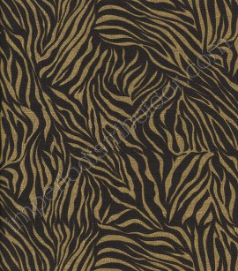 PÁG. 58 - Papel de Parede Vinílico New Fantasy (Italiano) - Estampado Zebra (Preto/ Dourado)