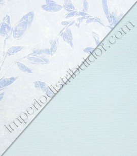 PÁG. 60 - Papel de Parede Vinílico English Florals (Inglês) - Folhagem Artística (Tons de Azul)