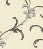 PÁG. 62 - Papel de Parede Vinílico Motivi (Italiano) - Arabescos Texturizado (Off-White/ Leve Dourado/ Perolado/ Detalhes em Preto e Prata)