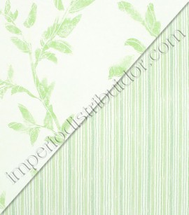 PÁG. 64 - Papel de Parede Vinílico English Florals (Inglês) - Folhagem Artística (Verde)