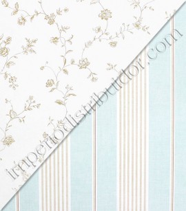 PÁG. 70 - Papel de Parede Vinílico English Florals (Inglês) - Florzinhas Delicadas (Bege Escuro/ Branco)