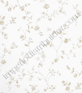 PÁG. 70 - Papel de Parede Vinílico English Florals (Inglês) - Florzinhas Delicadas (Bege Escuro/ Branco)