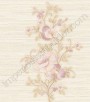 PÁG. 70 - Papel de Parede Vinílico Motivi (Italiano) - Floral Lilás (Bege/ Detalhes Lilás/ Leve Verde/ Leve Brilho)