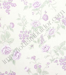 PÁG. 75 - Papel de Parede Vinílico English Florals (Inglês) - Floral Marcante (Lilás/ Creme)