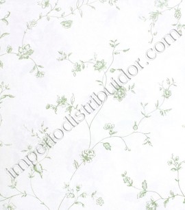 PÁG. 78 - Papel de Parede Vinílico English Florals (Inglês) - Florzinhas Delicadas (Verde Acinzentado)