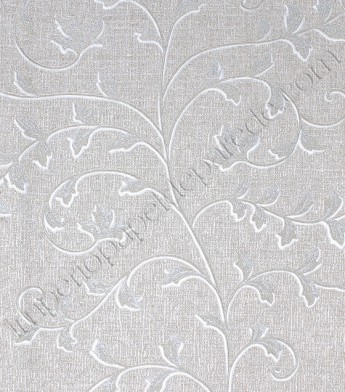 PÁG. 78 - Papel de Parede Vinílico Italiana Vera (Italiano) - Ramos (Tons de Prata/ Detalhes com Relevo)