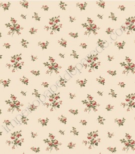 PÁG. 79 - Papel de Parede Vinílico Casabella (Americano) - Floral Rosinhas (Tons de Bege/ Vermelho/ Tons Rosados/ Verde Acinzentado)