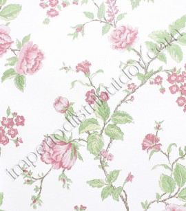 PÁG. 79 - Papel de Parede Vinílico English Florals (Inglês) - Floral Marcante (Tons de Rosa/ Branco/ Detalhes com Brilho)