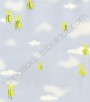 PÁG. 80 - Papel de Parede Vinílico Kawayi (Chinês) - Abelhinhas (Verde/Azul)