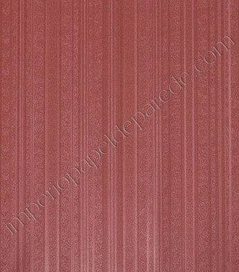 PÁG. 83 - Papel de Parede Vinílico Classic Stripes (Americano) - Listras com Efeito Amassado (Vermelho Escuro/ Detalhes com Brilho)