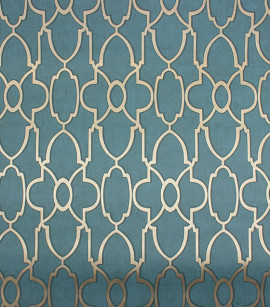 PÁG. 87 - Papel de Parede Vinílico Bright Wall (Americano) - Desenho (Azul/ Dourado)
