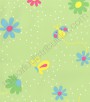 PÁG. 90 - Papel de Parede Vinílico Kawayi (Chinês) - Flores e Borboletas (Tons de Verde/ Colorido)