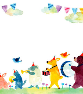 PÁG. 37 - Painel de Parede Animais e Instrumentos - Tamanho Personalizado - Base Linho ou Palha
