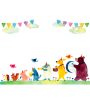 PÁG. 37 - Painel de Parede Animais e Instrumentos - Tamanho Personalizado - Base Lisa