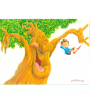 PÁG. 59 - Painel de Parede Árvore e Menino Infantil - Coleção Laqua Parla - Tamanho Personalizado - Base Linho ou Palha