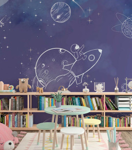 PÁG. 68 - Painel de Parede Astronauta - Coleção Assinaturas - Tamanho Personalizado - Base Lisa
