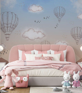 PÁG. 66 - Painel de Parede Balões Infantil - Coleção Assinaturas - Tamanho Personalizado - Base Lisa