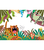 PÁG. 17 - Painel de Parede Bichinhos da Selva - Tamanho Personalizado - Base Linho ou Palha